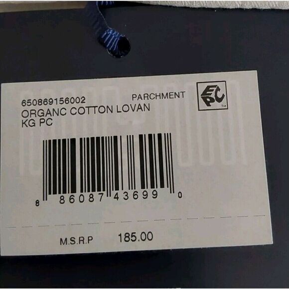 Ralph Lauren LOVAN JACQUARD 100% Organic Cotton Two King Pillowcases PARCHMENT - Picture 10 of 10